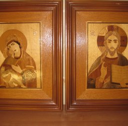 православные иконы(интарсия)