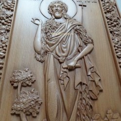 Икона резная -Святой Иоанн Предтеча