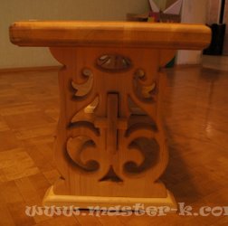 Скамейка деревянная резная