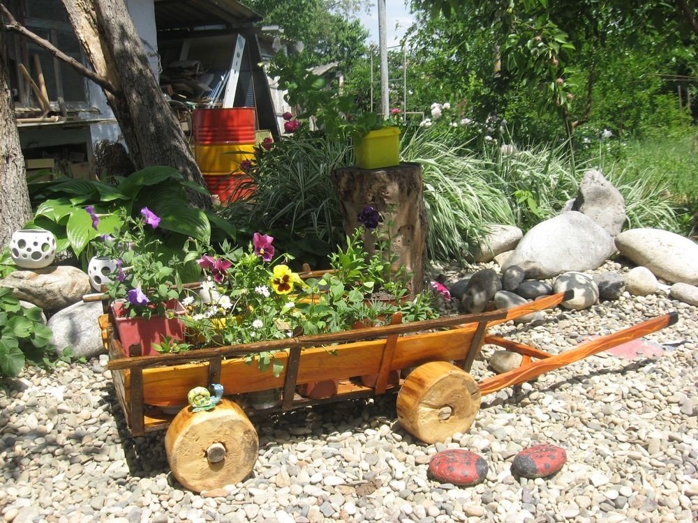 Декоративная телега своими руками для сада или дачи: пошаговая инструкция с фото и видео