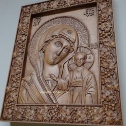 Икона резная- Божией Матери Казанская