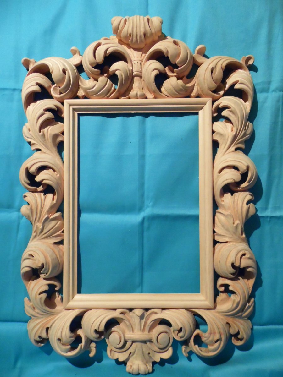 Декор предметов Аппликация Рама для зеркала из кожи Дерево Кожа