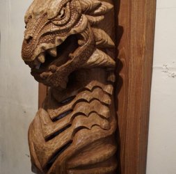 Скульптура ночник дракон