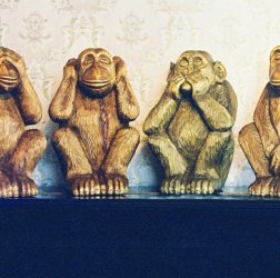 скульптурная группа обезьян неприятия зла 