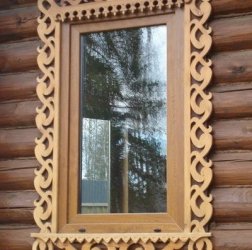 Резные деревянные наличники на окна