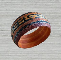 Деревянный браслет с росписью